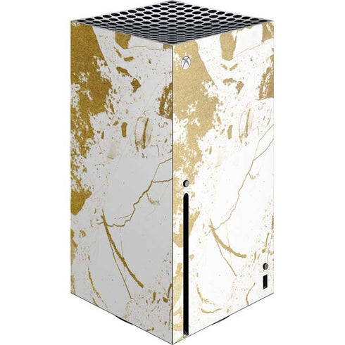 White Scattered Marble Xbox Series X Console Skin