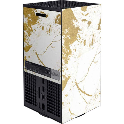 White Scattered Marble Xbox Series X Console Skin