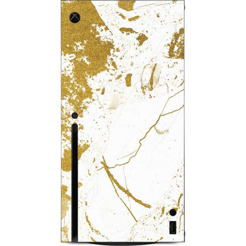 White Scattered Marble Xbox Series X Console Skin