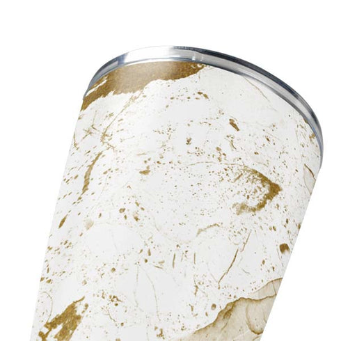 White Scattered Marble Yeti 20oz Tumbler Skin