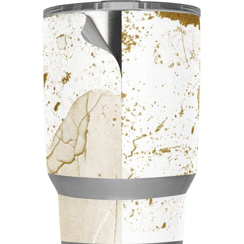 White Scattered Marble Yeti 20oz Tumbler Skin