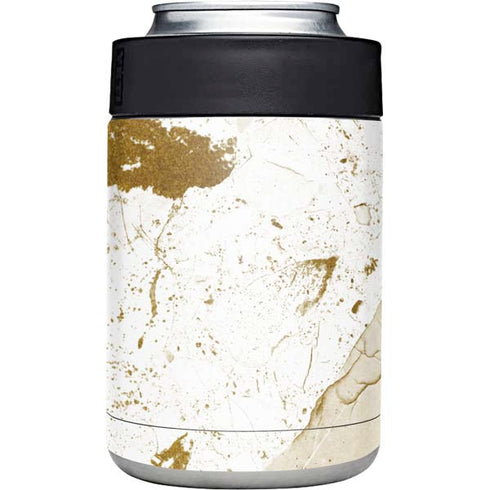 White Scattered Marble Yeti Colster Can Insulator Skin