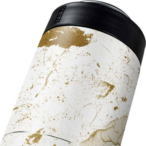 White Scattered Marble Yeti Colster Can Insulator Skin