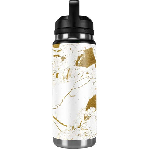 White Scattered Marble YETI Rambler 26oz Bottle Skin
