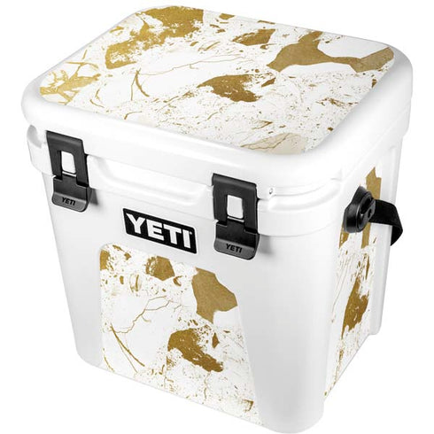White Scattered Marble YETI Roadie 24 Hard Cooler Skin