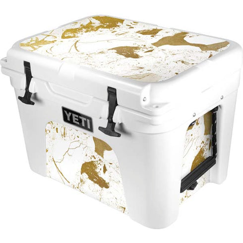 White Scattered Marble YETI Tundra 35 Hard Cooler Skin