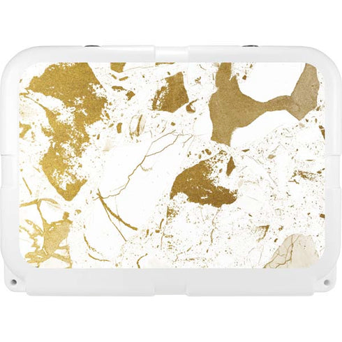 White Scattered Marble YETI Tundra 35 Hard Cooler Skin