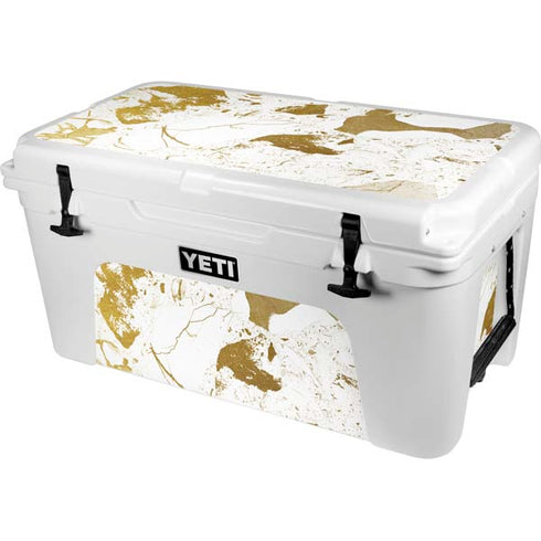 White Scattered Marble YETI Tundra 65 Hard Cooler Skin