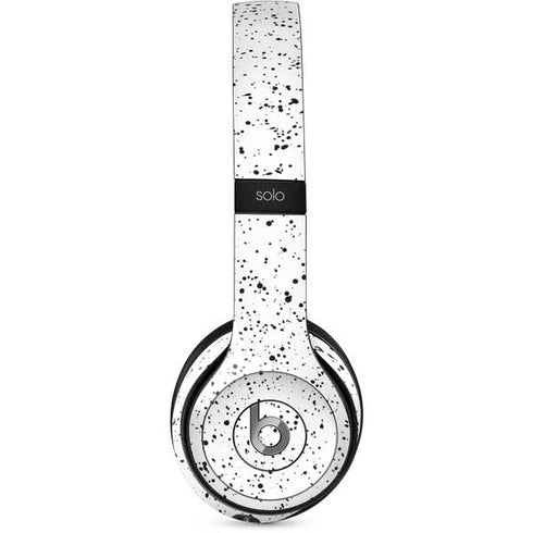 White Speckle Beats Solo 2 Wired Skin