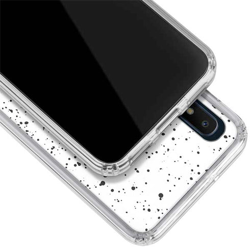 White Speckle Galaxy A10e Clear Case