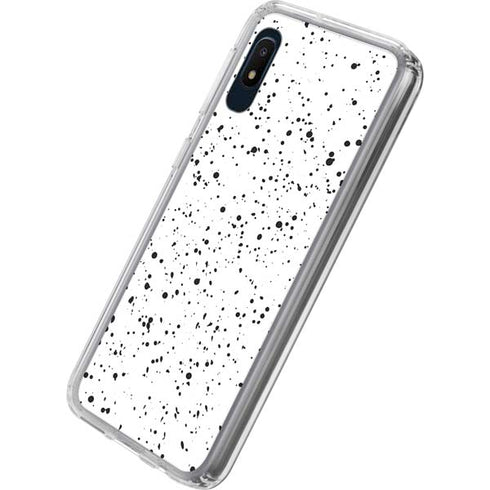 White Speckle Galaxy A10e Clear Case