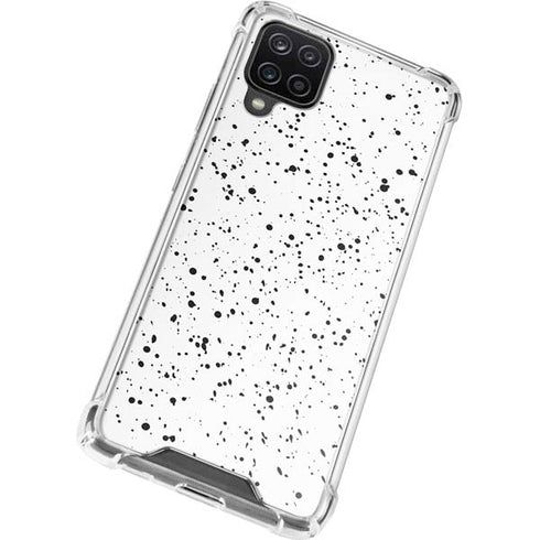 White Speckle Galaxy A12 Clear Case