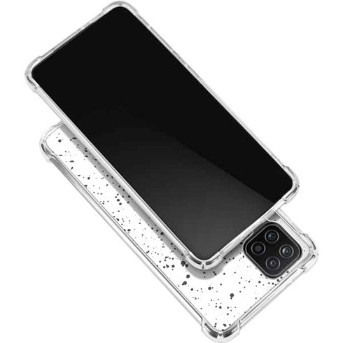 White Speckle Galaxy A12 Clear Case