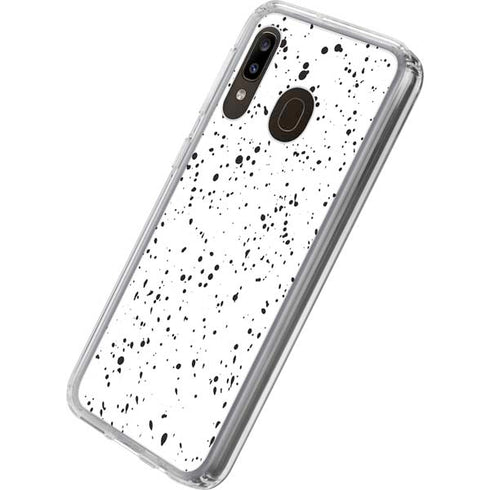 White Speckle Galaxy A20 Clear Case