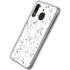 White Speckle Galaxy A20 Clear Case
