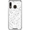White Speckle Galaxy A30 Clear Case
