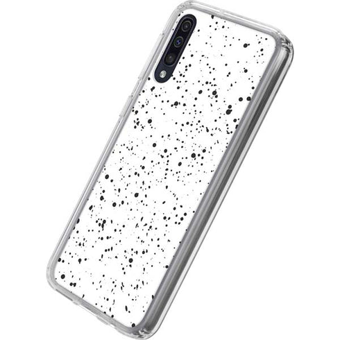 White Speckle Galaxy A50 Clear Case