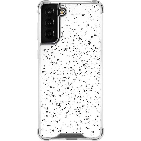 White Speckle Galaxy S21 FE Clear Case