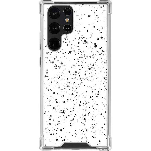 White Speckle Galaxy S22 Ultra Clear Case
