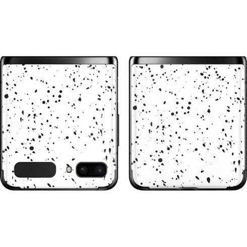 White Speckle Galaxy Z Flip Skin