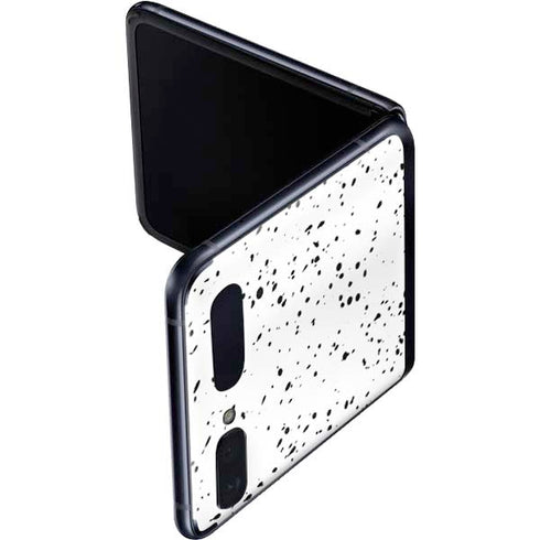 White Speckle Galaxy Z Flip Skin