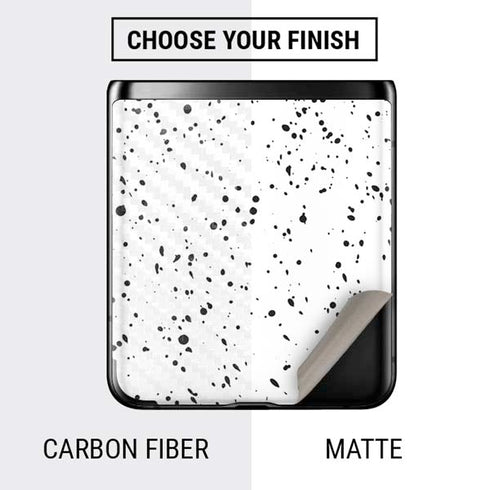 White Speckle Galaxy Z Flip Skin