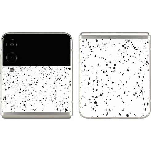 White Speckle Galaxy Z Flip3 5G Skin