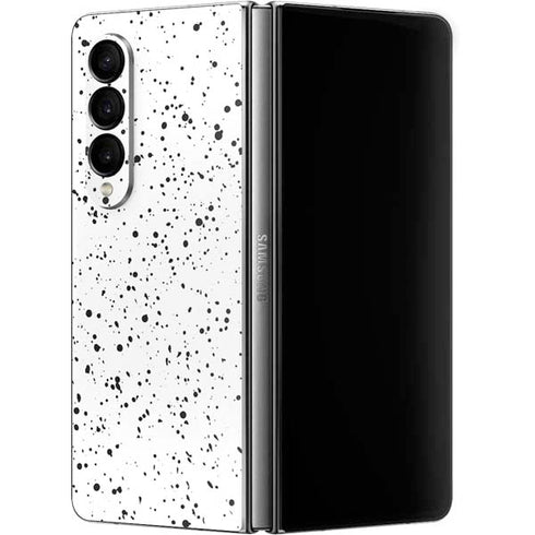 White Speckle Galaxy Z Fold4 5G Skin