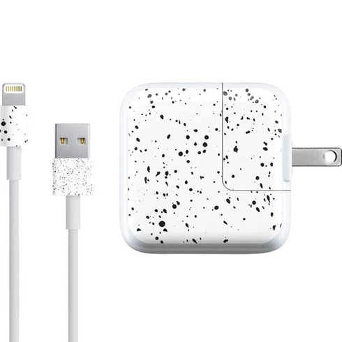White Speckle iPad Charger (10W USB) Skin