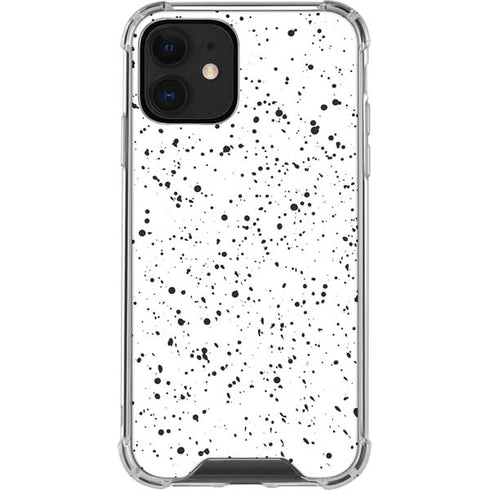 White Speckle iPhone 12 Clear Case