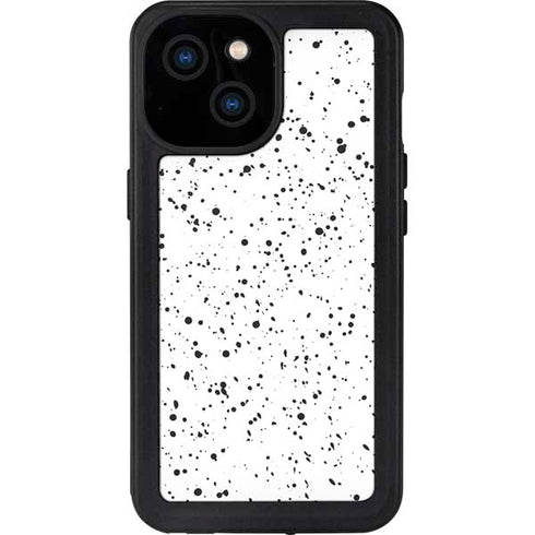White Speckle iPhone 13 Mini Waterproof Case