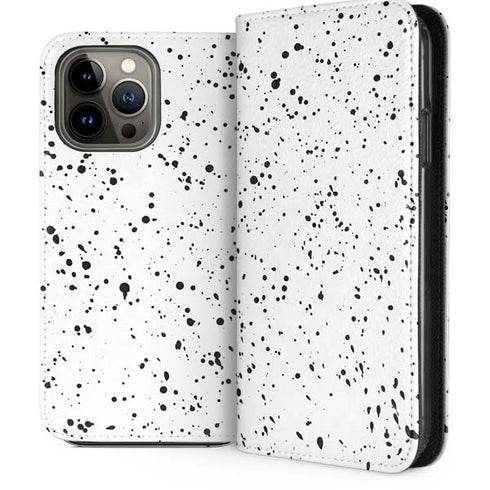 White Speckle iPhone 13 Pro Max Folio Case
