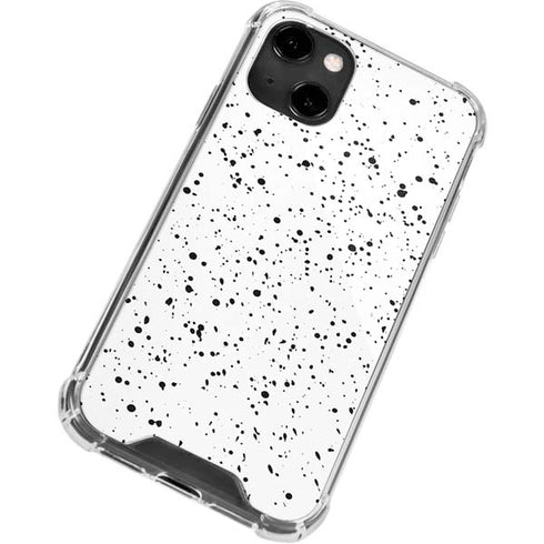 White Speckle iPhone 14 Clear Case