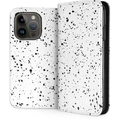 White Speckle iPhone 14 Pro Folio Case