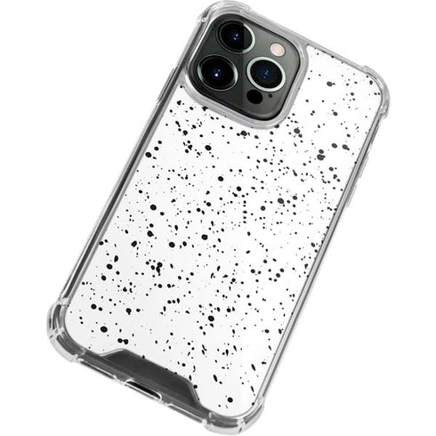 White Speckle iPhone 15 Pro Max Clear Case