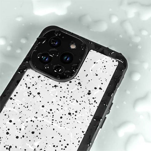 White Speckle iPhone 14 Pro Max Waterproof Case