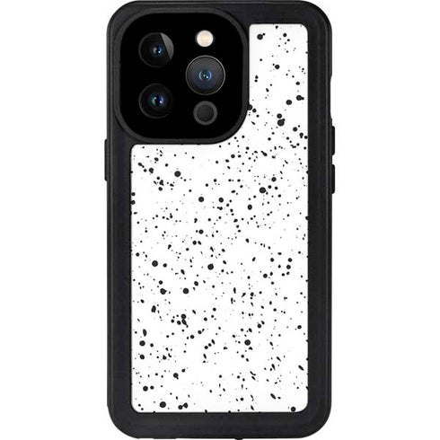 White Speckle iPhone 14 Pro Waterproof Case
