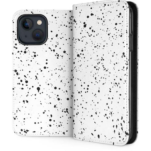 White Speckle iPhone 15 Plus Folio Case