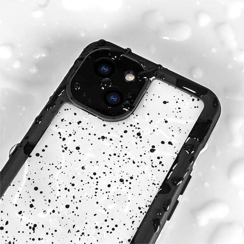 White Speckle iPhone 15 Plus Waterproof Case