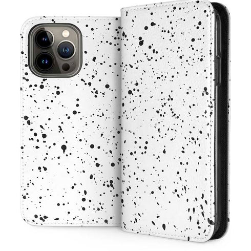 White Speckle iPhone 15 Pro Max Folio Case