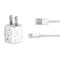 White Speckle iPhone Charger (5W USB) Skin