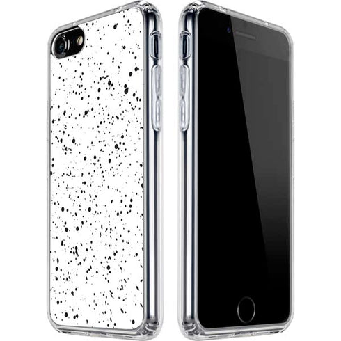 White Speckle iPhone SE (2nd & 3rd Gen) Clear Case