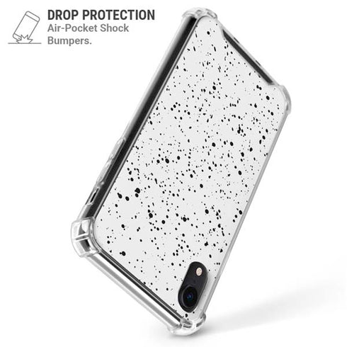 White Speckle iPhone XR Clear Case