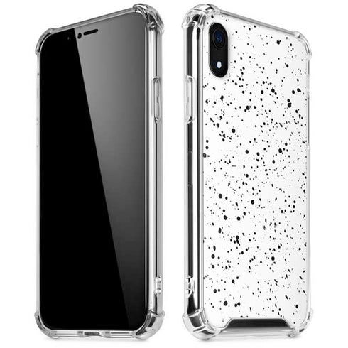 White Speckle iPhone XR Clear Case