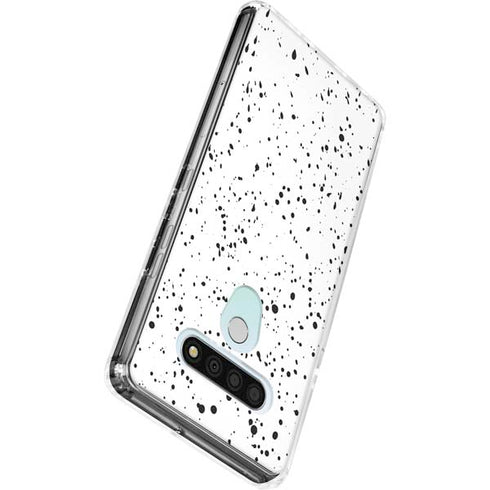 White Speckle LG Stylo 6 Clear Case