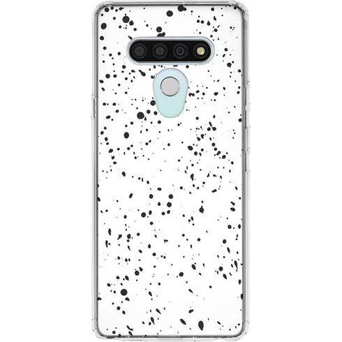 White Speckle LG Stylo 6 Clear Case