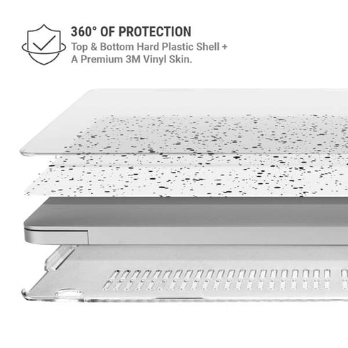 White Speckle MacBook Air 15in (2023-2025) Case plus Skin