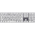 White Speckle Magic Keyboard with Numeric Keypad Skin