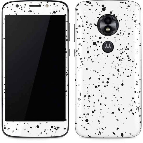 White Speckle Moto E5 Play Skin