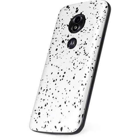 White Speckle Moto E5 Play Skin